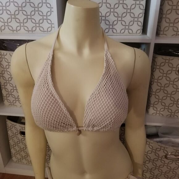 ZAFUL Women Bikini Set Two Piece Textured Beaded Tie Back Halter Cheeky Swimsuit - Picture 10 of 15